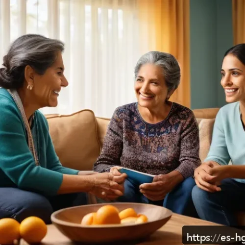 Home 31 회복탄력성을 높이는 가족의 역할 - A warm, cozy family living room scene featuring a multi-generational Hispanic family actively engage...